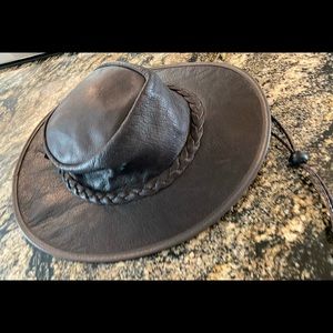 Men’s XL Buffalo leather hat purchased in The Australian Outback.